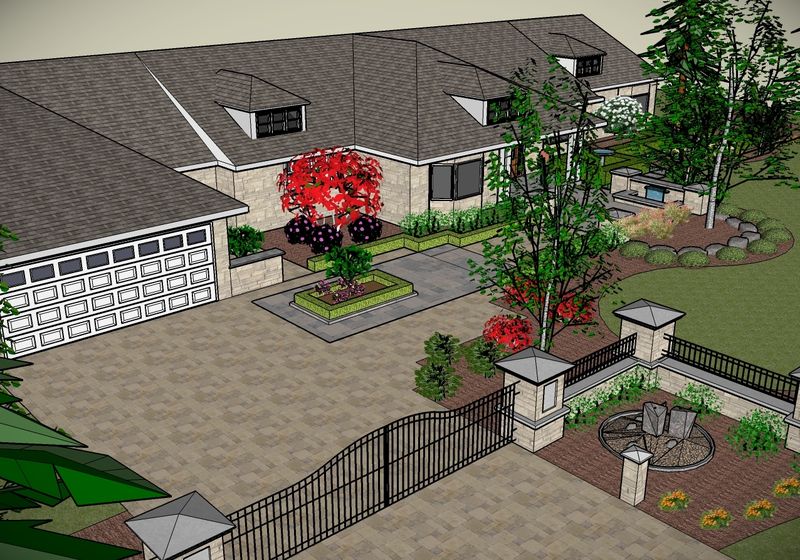 Sketchup ландшафтный дизайн